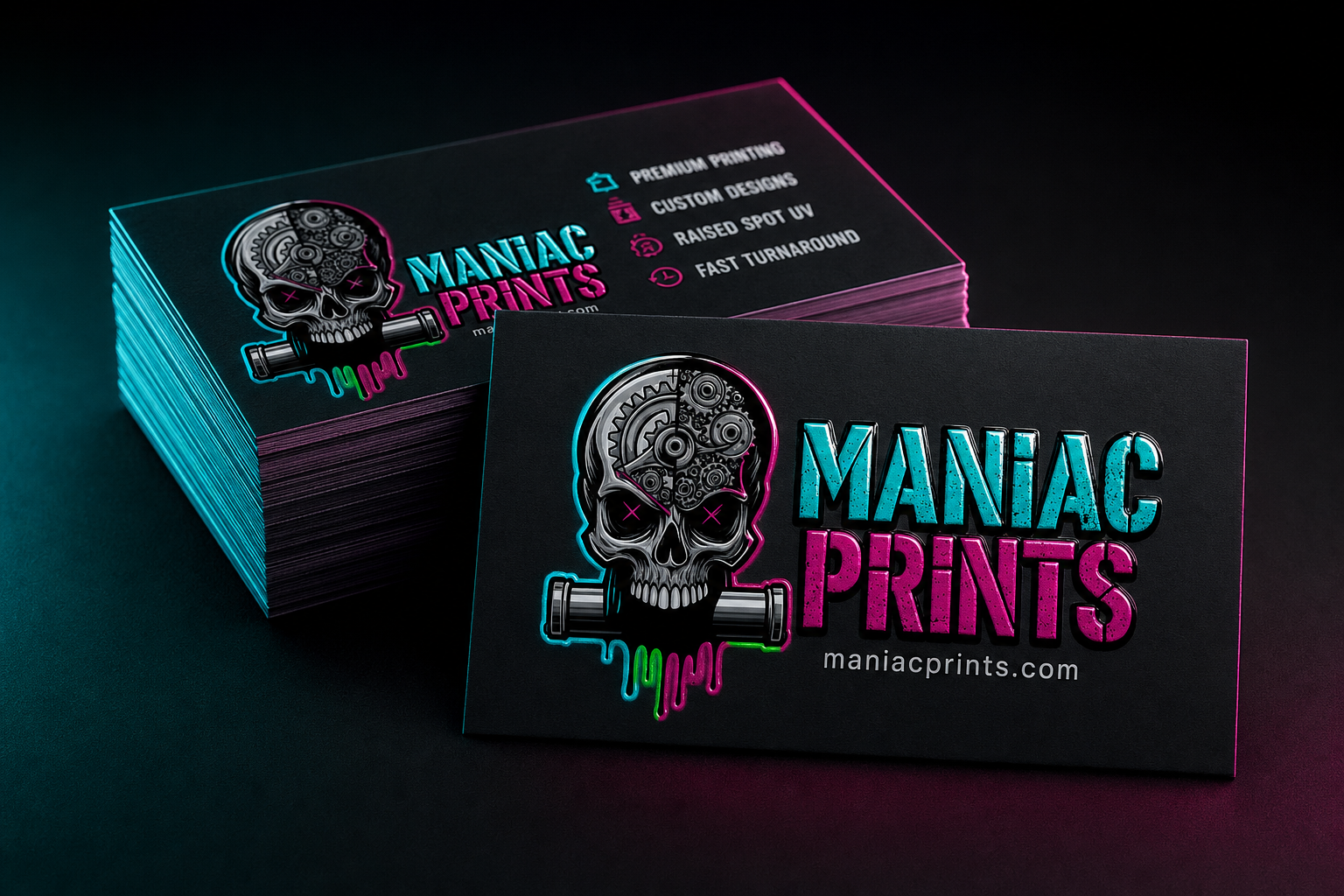 Raised Spot UV Business Cards