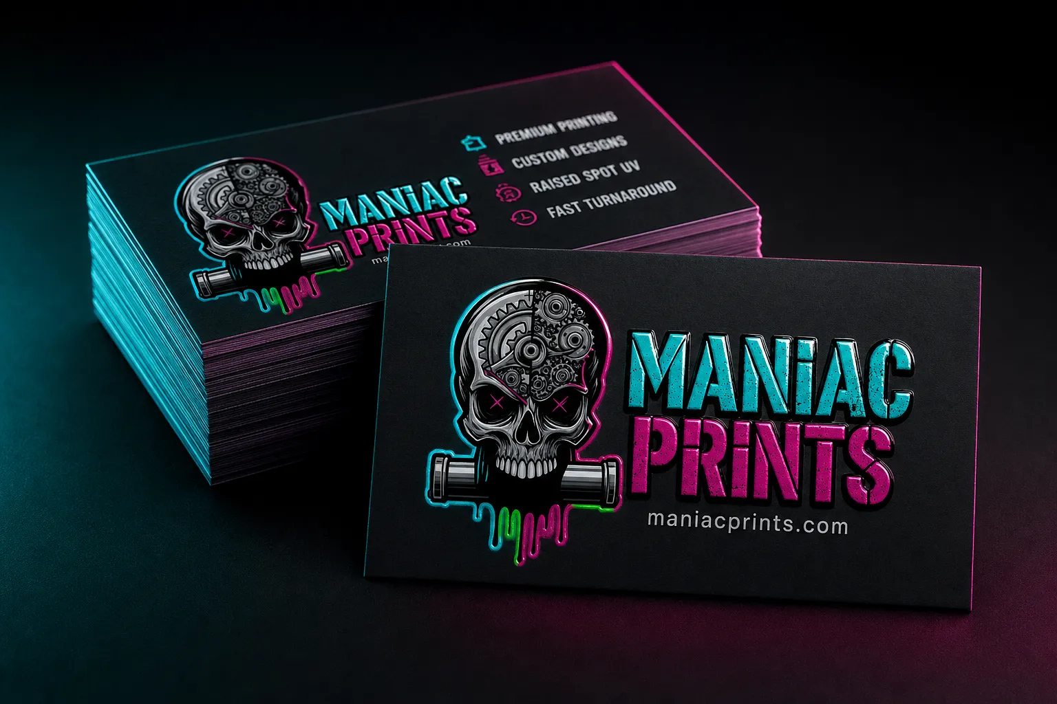 Raised Spot UV Business Cards